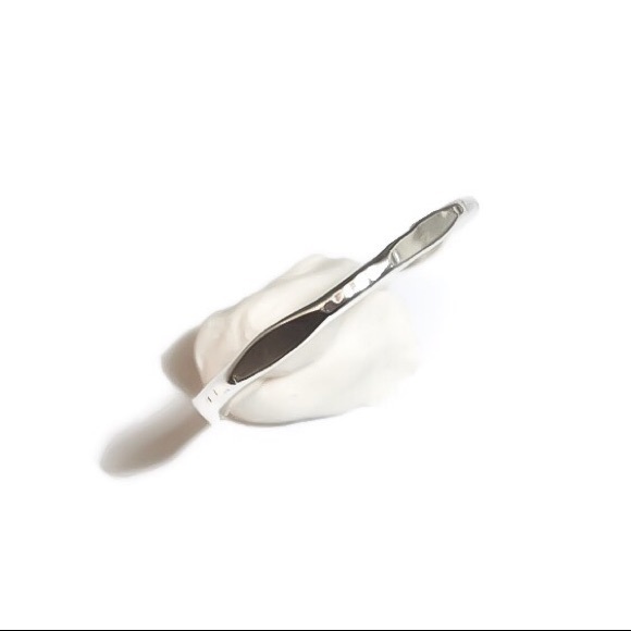 Semi Faceted Textured Thick Band Ring - Picture 6 of 11